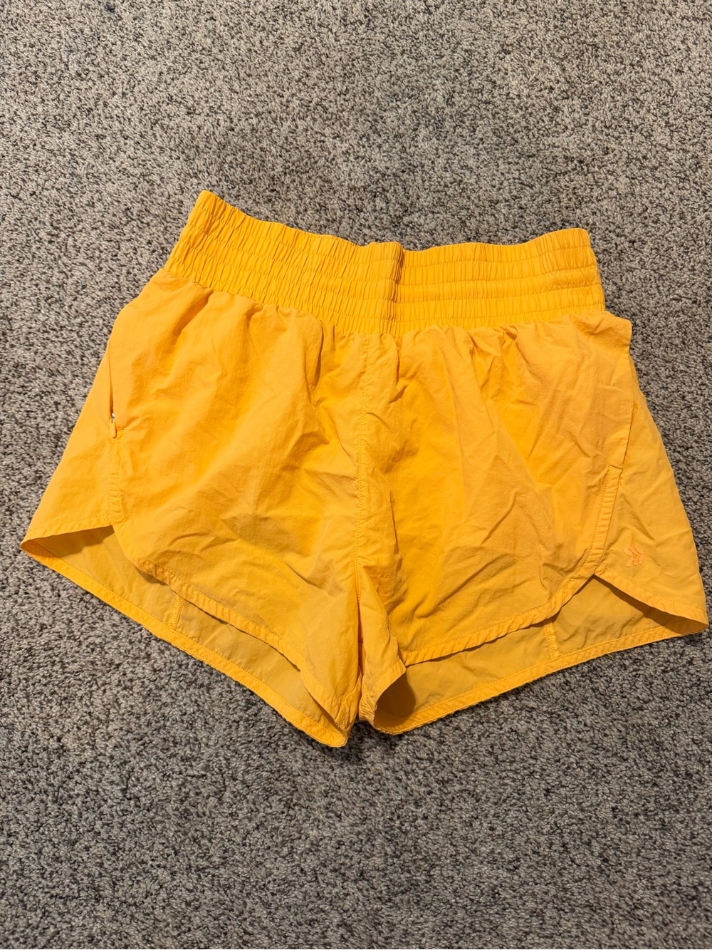 all in motion Bright Yellow/orange High-Waist Athletic Shorts